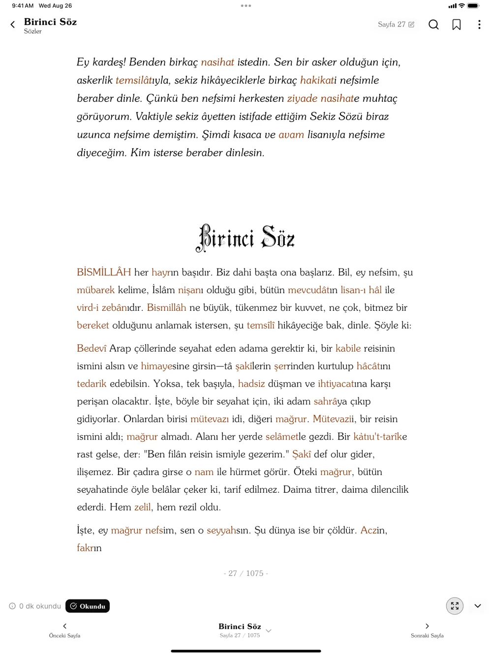 Risale-i Nur okuyucu