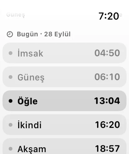 Günün vakitleri